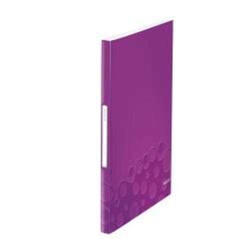 Leitz Wow - Porte Vues - 40 Pochettes - A4 - Pour 80 Feuilles - Violet Métallisé