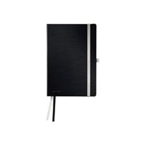 Leitz Style A5 - Cahier - 80 Feuilles - Papier Ivoire - Gradué - Couverture Noir Satin - Plastique