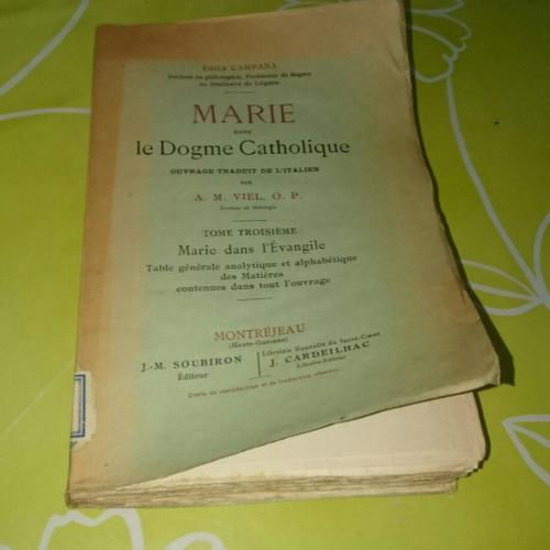 Marie Dans Le Dogme Catholique. Tome Troisième. 3. Marie Dans L'evangile: Table Générale Analytique Et Alphabétique Des Matières Contenues Dans Tout L'ouvrage / E. Campana ; Traduit Par À. M. Viel,..