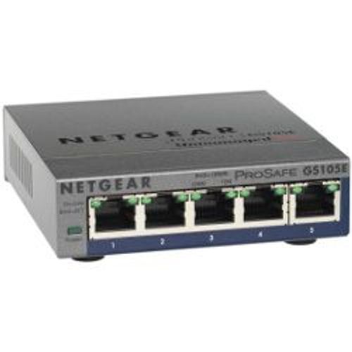 NETGEAR ProSafe Plus GS105E 5-port Gigabit Ethernet Switch - Commutateur - non géré - 5 x 10/100/1000 - Ordinateur de bureau