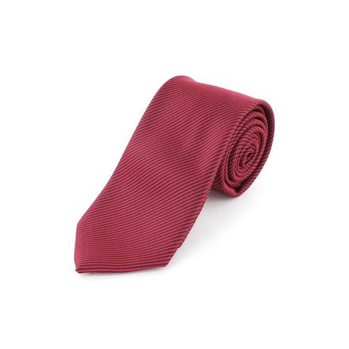 Cotton Park - Cravate Microfibre Rouge Vichy - Homme
