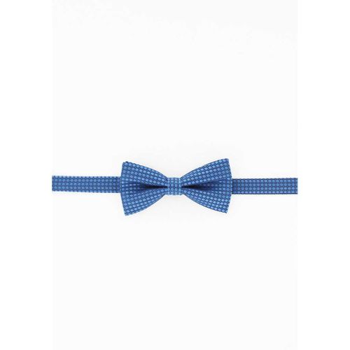 Cotton Park - Noeud Papillon Marine Motifs Ronds Bleu Ciel - Homme