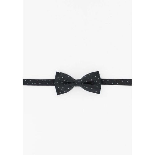 Cotton Park - Noeud Papillon Noir Motifs Losanges Gris - Homme