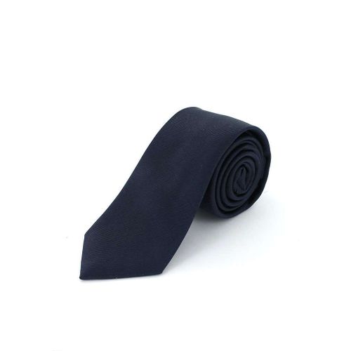 Cotton Park - Cravate En Soie Twill Bleu Marine - Homme