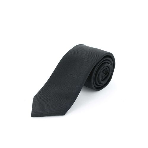 Cotton Park - Cravate En Soie Twill Noire - Homme