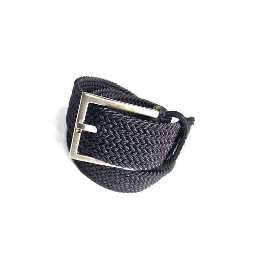 Cotton Park - Ceinture Élastique Et Cuir Grise - Homme