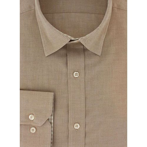 Cotton Park - Chemise Cintrée Coton Et Cachemire Camel - Homme