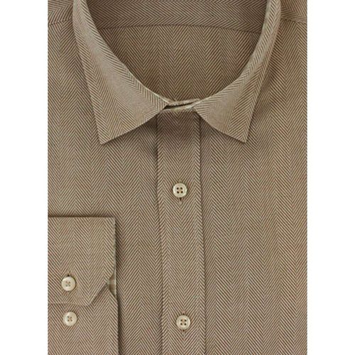 Cotton Park - Chemise Cintrée En Coton Et Cachemire Camel - Homme