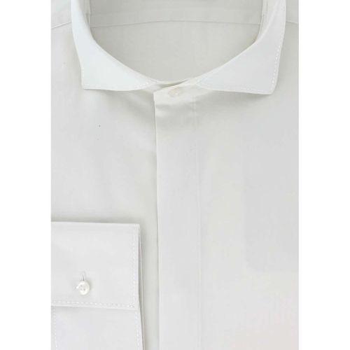 Cotton Park - Chemise Cintrée Cérémonie Col Cassé Écru - Homme