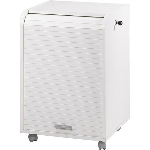 Caisson De Bureau À Rideau Mobile H 65 Cm Argo Blanc