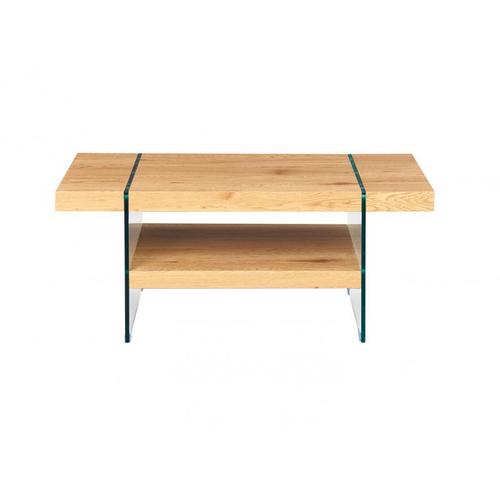 Table Basse Moderne Bois Et Verre Chêne Sauvage Windsor Chêne