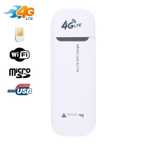 Cl? 4G 3G USB WIFI modem sans fil 150 Mbps emplacement micro SD Blanc