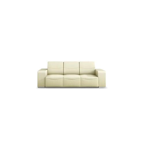 Canapé Design 3 Places En Cuir Beige Sofiane Beige