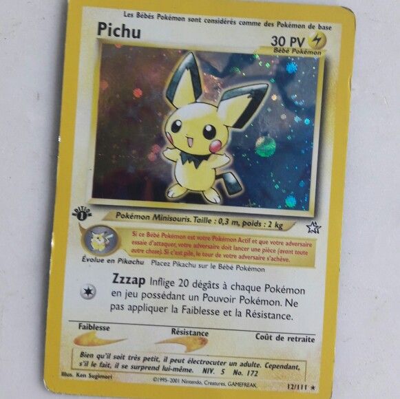 Pichu Bebe Pokemon Electrique Rarete 12 111 Vf Rakuten