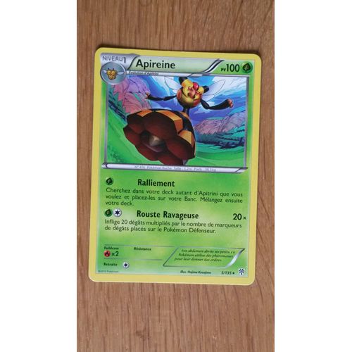 Carte Pokémon Apireine 5/135 Noir & Blanc Tempete Plasma Neuf