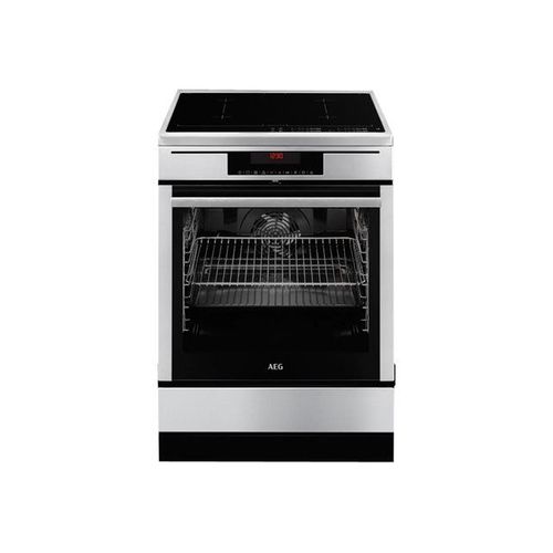 AEG 69476IU-MN - Cuisinière - pose libre - largeur : 59.6 cm - profondeur : 60 cm - hauteur : 85 cm - avec système auto-nettoyant - classe A+ - acier inoxydable