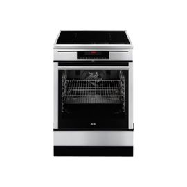 AEG 69476IU-MN - Cuisinière - pose libre - largeur : 59.6 cm - profondeur : 60 cm - hauteur : 85 cm - avec système auto-nettoyant - classe A+ - acier inoxydable