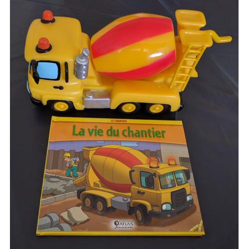 Collection Ma Ville Des Éditions Atlas - La Vie Du Chantier Le Camion-Toupie ( Livre + Véhicule )
