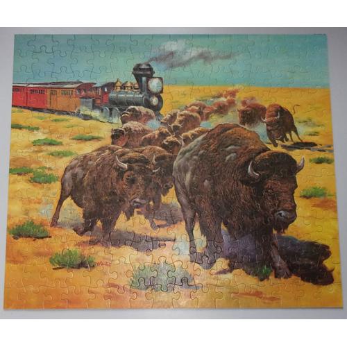 Puzzle Vintage - 1973 - Serie Western "Les Bisons" - 200 Pieces - Mb