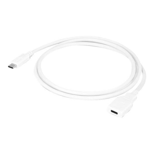 Urban Factory Cable USB-C extension 1m white (USB-C male to USB-C female) - Câble d'extension USB - 24 pin USB-C (M) pour 24 pin USB-C (F) - 1 m - blanc