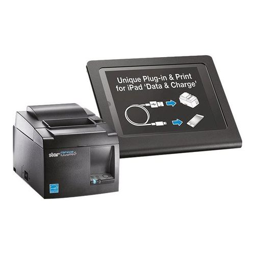 Star TSP 143IIIU futurePRNT - Imprimante de reçus - deux couleurs (monochrome) - thermique direct - Rouleau (8 cm) - 203 dpi - jusqu'à 250 mm/sec - USB 2.0 - outil de coupe - gris charbon