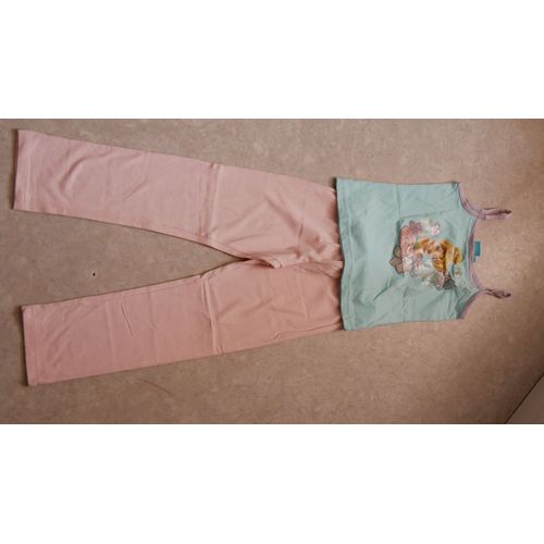 Ensemble Débardeur Fée Clochette+Legging Rose Exit 6 Ans Neufs