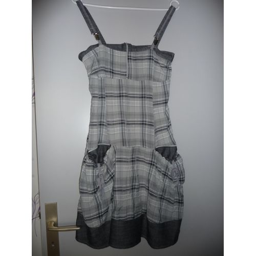 Robe Cache-Cache Polyester 36 Gris Clair