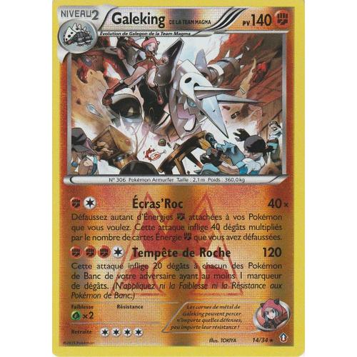 Carte Pokémon 14/34 Galeking Team Magma 140 Pv - Reverse Double Danger Neuf Fr