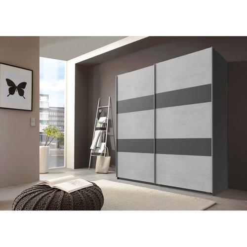 Armoire Contemporaine Sylvestre Béton/Anthracite Armoire180