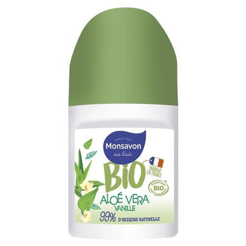 Pack De 3 - Monsavon Déodorant Femme Bio Aloe Vera Vanille Bille 50ml 