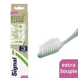 Pack De 3 - Signal Brosse À Dents Écolo Clean Extra Souple X2 