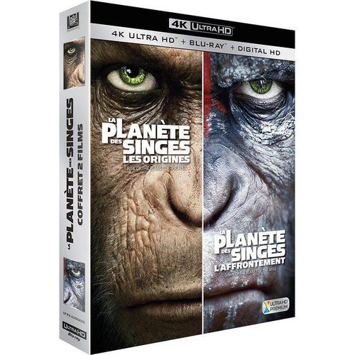 La Planète Des Singes : Les Origines + La Planète Des Singes : L'affrontement - 4k Ultra Hd + Blu-Ray + Digital Hd