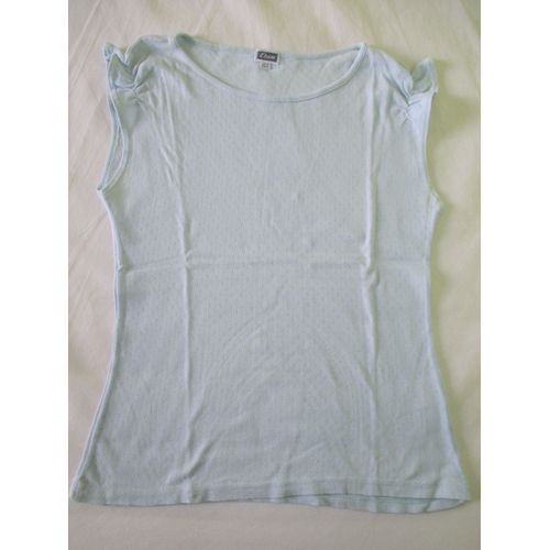 Tee-Shirt Sans Manches Etam Taille 42 Bleu Clair