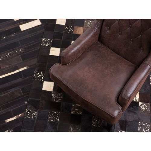 Tapis Marron En Peau De Vache 140 X 200 Cm Bandirma
