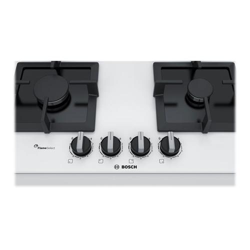 Bosch Serie 6 PPP6A2B20 - Table de cuisson au gaz - 4 plaques de cuisson - Niche - largeur : 56 cm - profondeur : 48 cm - blanc - blanc