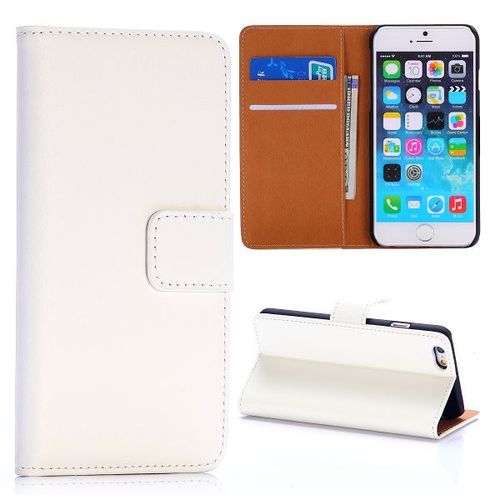 Etui A Rabat Iphone 6 6s Plus (5"5) Blanc White Porte Carte Leather 1017_5
