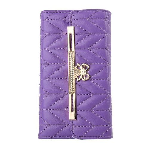 Etui A Rabat Iphone 6 6s Plus (5"5) Sac Violet Porte Feuille Strass 1008_5