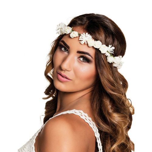Couronne De Fleurs Blanche Adulte Taille Unique