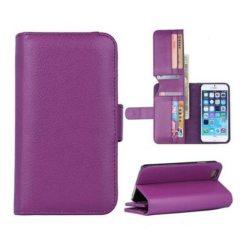 Etui A Rabat Iphone 6 6s Plus (5"5) Violet Purple Porte Feuille Wallet 1027_7