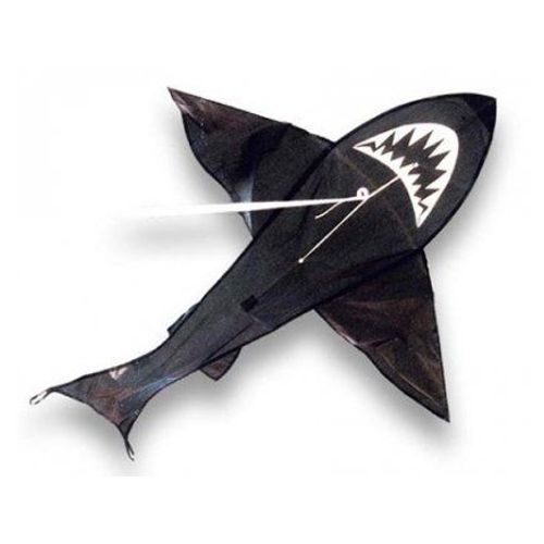 Cerf-Volant Monofil Requin 125x108 Cm Prêt À Voler (Fil, Poignée)