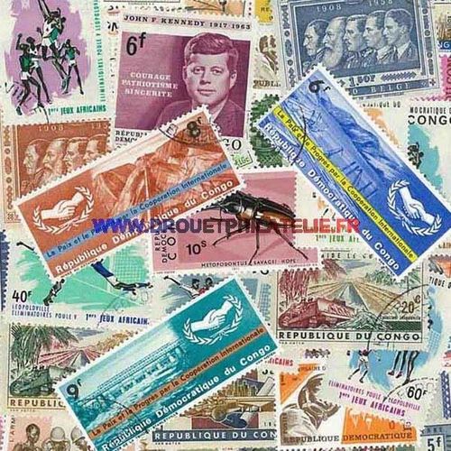 Congo Belge - Lot De 50 Timbres Differents