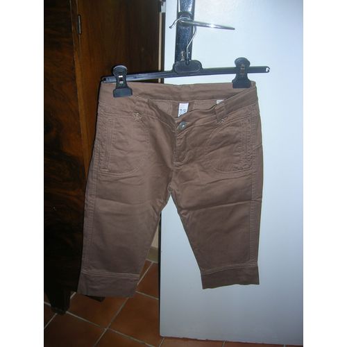 Pantacourt Zara Girls Coton 11/12 Ans Marron