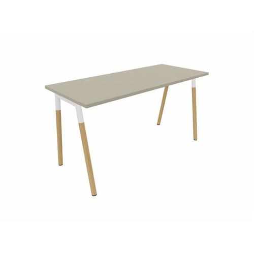 Bureau Droit Individuel Pieds Bois Massif Online O Beige 74 Cm