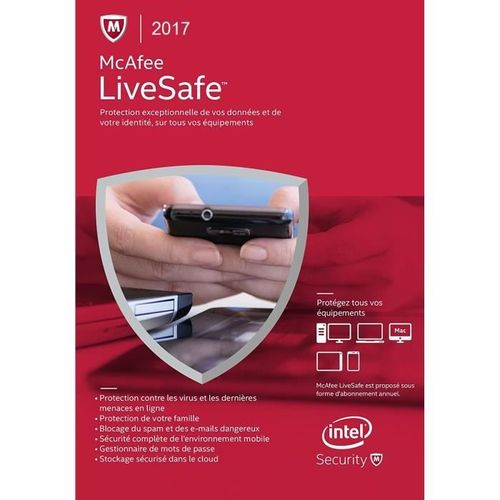 Mcafee Livesafe 2017 - 1 An / Version Dématérialisée