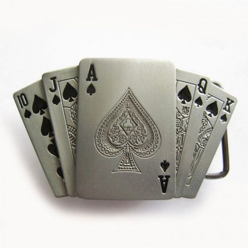 Boucle De Ceinture Jeux De Carte + Briquet Petrole Poker