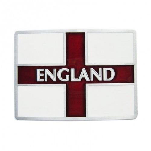 Boucle De Ceinture Drapeau Blanc Rouge England Flag Mixte