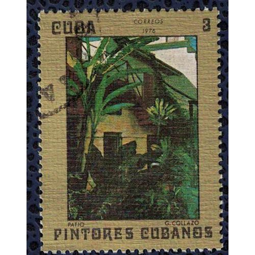 Cuba 1976 Oblitéré Used Peinture Toile Le Patio Guillermo Collazo
