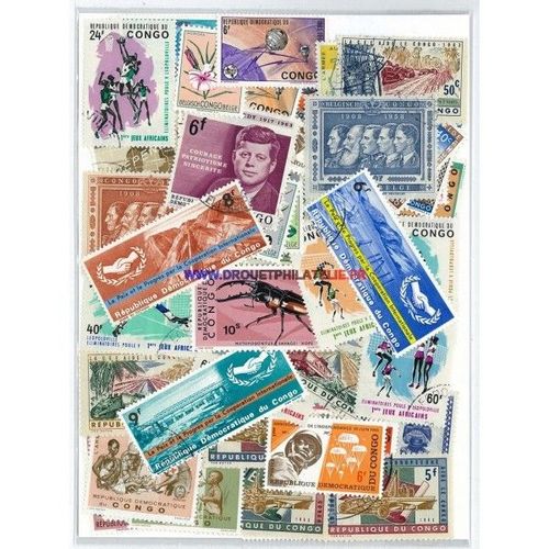 Congo Belge 300 Timbres Differents Obliteres
