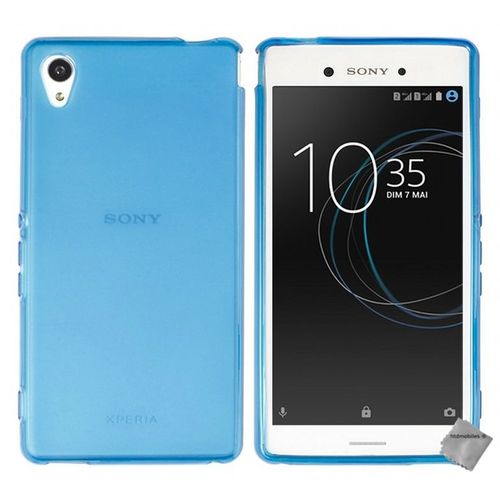 Housse Etui Coque Pochette Silicone Gel Fine Pour Sony Xperia L1 + Verre Trempe - Bleu