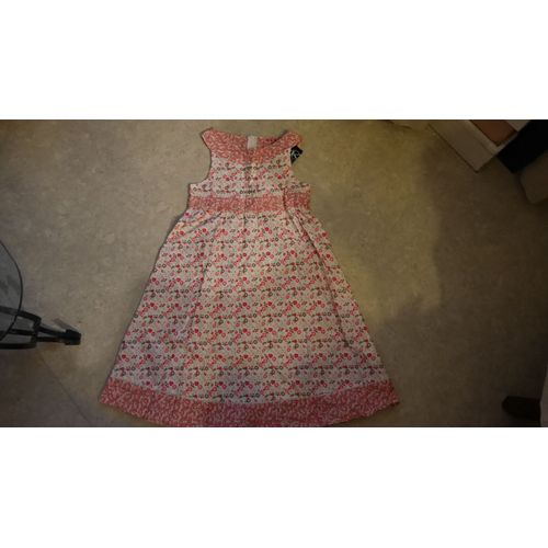 Robe Nky 8 Ans Blanche A Fleurs Neuve